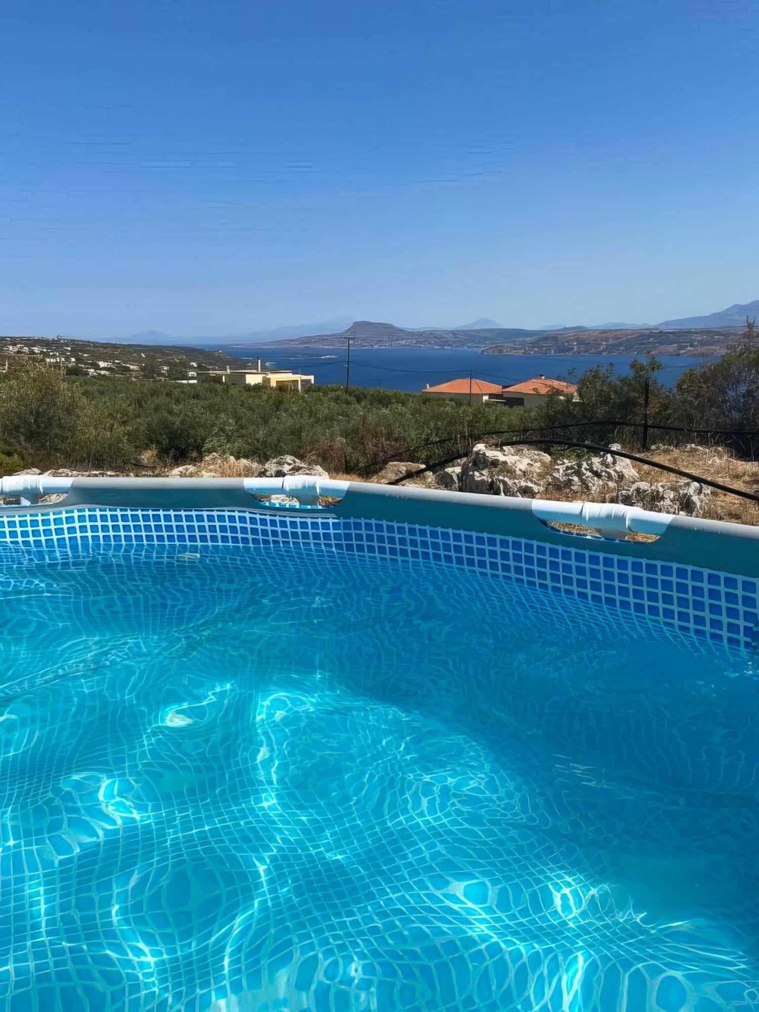 Souda Bay View With Private Pool Near Chania City ภายนอก รูปภาพ